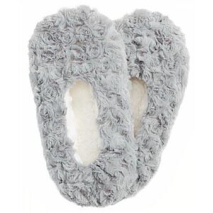 New CHARTER CLUB Faux-Fur Slipper Socks, Grey, slippers size S/M